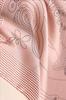 Satin Women' Scarf 70x70 - Peach Color, Silky Shine, Geometric Pattern
