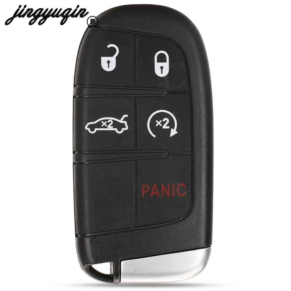 Jingyuqin For Jeep Grand Cherokee Dodge Ram 1500 Journey Charger Dart Challenger Durango Chrysler 300 Remote Key Shell 2/3/4/5Bt