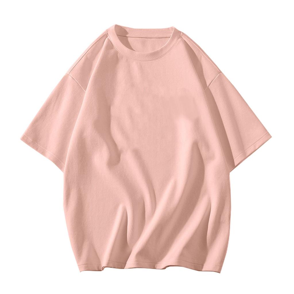 Sommer Übergroßes T-Shirt Herren Damen Unisex Koreanisch 210G Baumwolle Kurzarm Basic T-Shirt Locker Oberteile Unifarben Hip Hop Y2K T-Shirts