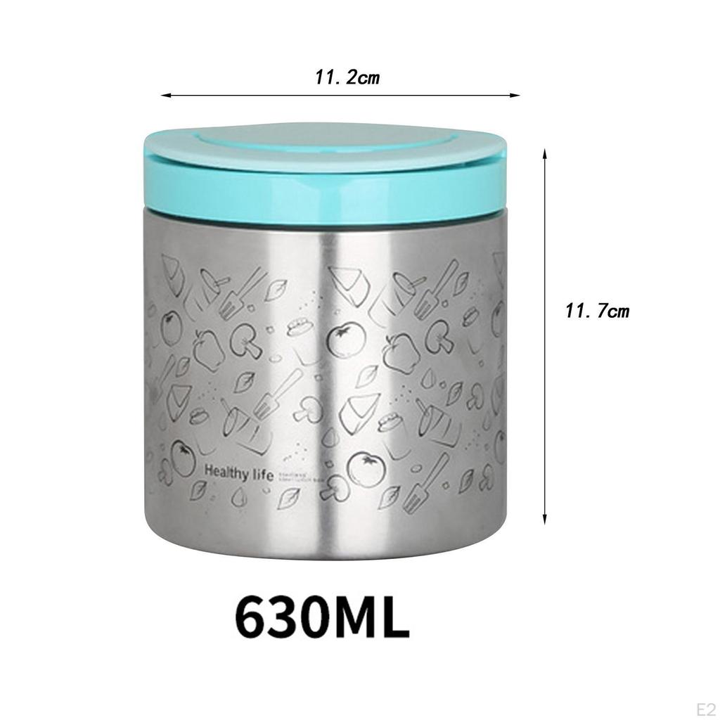 Insulated Lunch Container 630ml Portable Meal Prep Leakproof for Office
