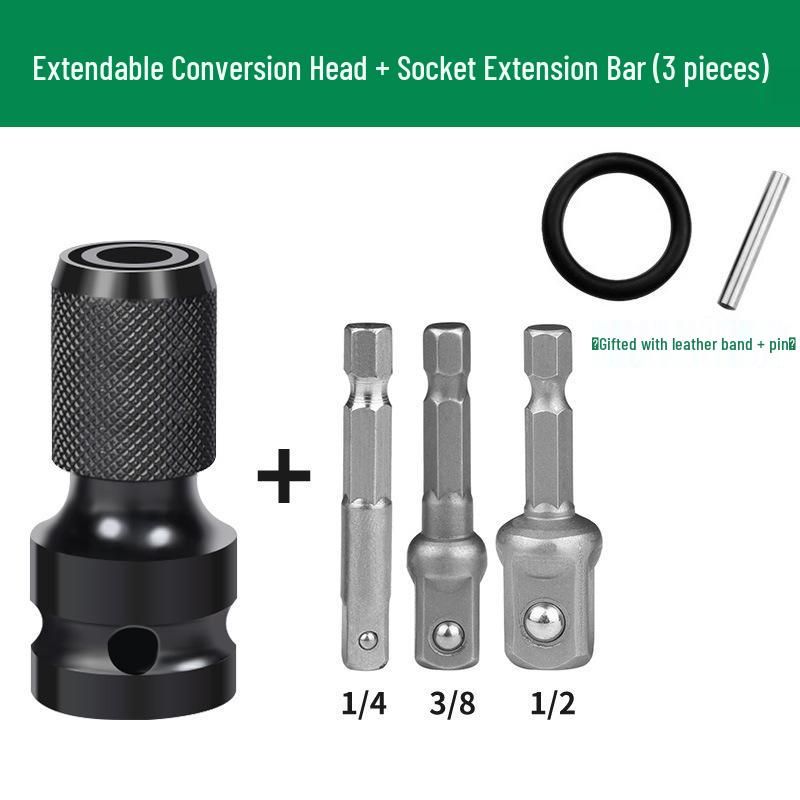 Electric Drill Conversion Kit: Multifunctional Wrench Socket and Chuck Accessories Set