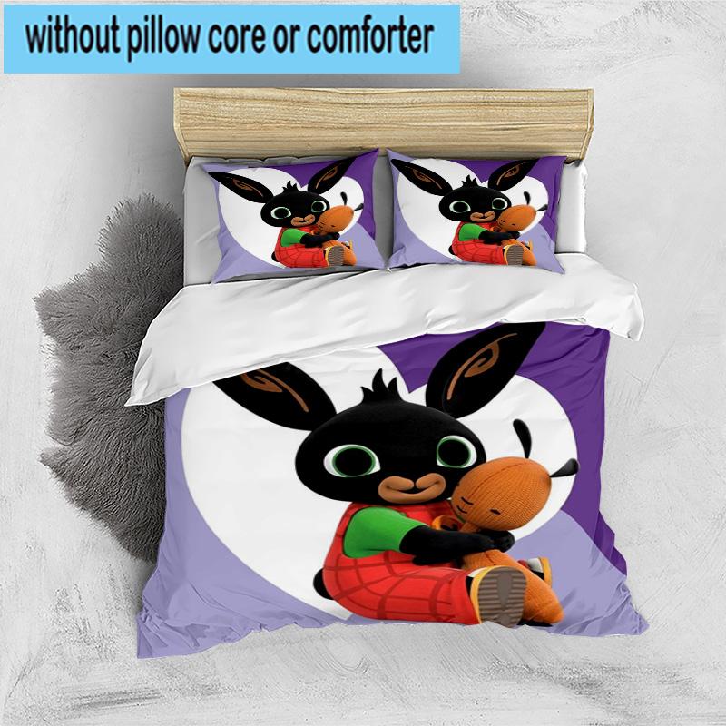 3PCS Bunny's Cozy Hug 3pcs Bedding,Including 3PCS Duvet Cover And 2pcs Pillowcases Perfect for Christmas,Ideal for Bedroom, Dormitory