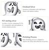 Bamoer Oxidized Silver Stud Earrings for Women Little Devil Ghost Jewelry Gift for Girl 925 Sterling Silver Jewelry