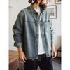 American Retro Heavy-Duty Washed Vintage Denim Work Shirt for Men, Spring and Autumn Jacket, Export Men's Casual Shirt