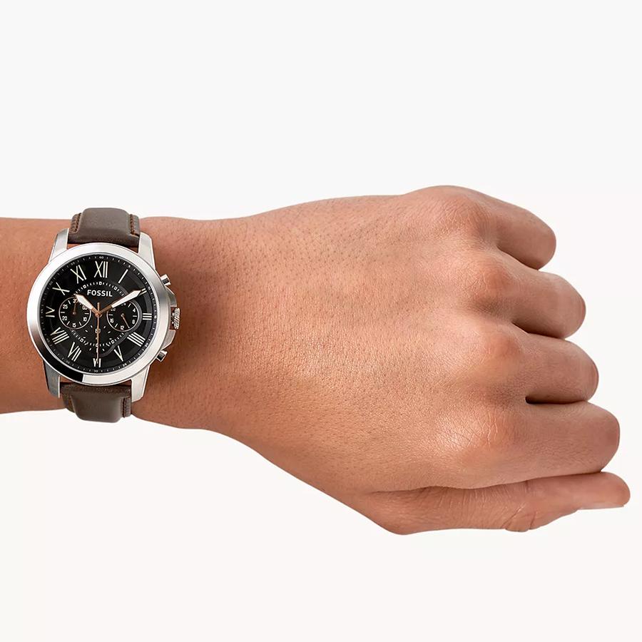 Fossil Men's Bronson Quartz Watch - Stainless Steel Chronograph, Three Disc, Business Style FS4813