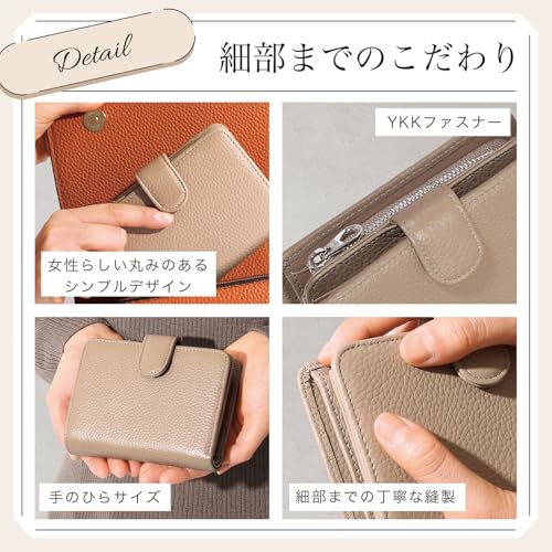 BLUE SINCERE Women's Genuine Leather Bifold Wallet with RFID and Anti-Skimming Features, Large Capacity, 15 Card Slots, Compact Size, and Coin Purse /