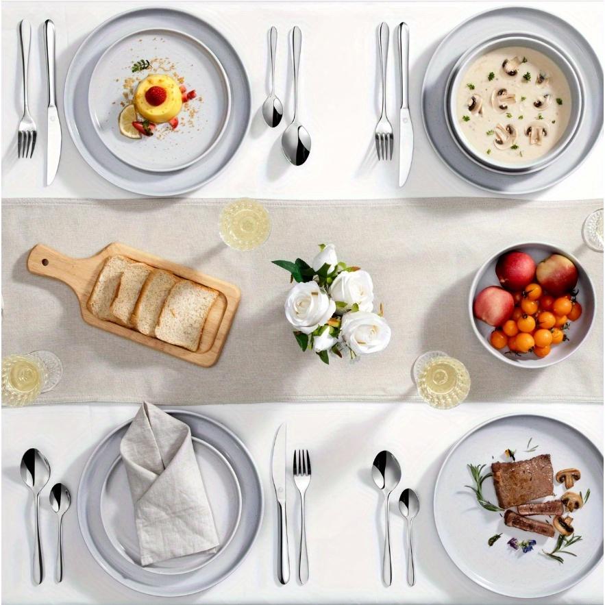 24Stainless steel cutlery set - Mirror-polished fork  knife  and spoon set  Suitable for home use  Hotel Weddings and banquets Dishwasher