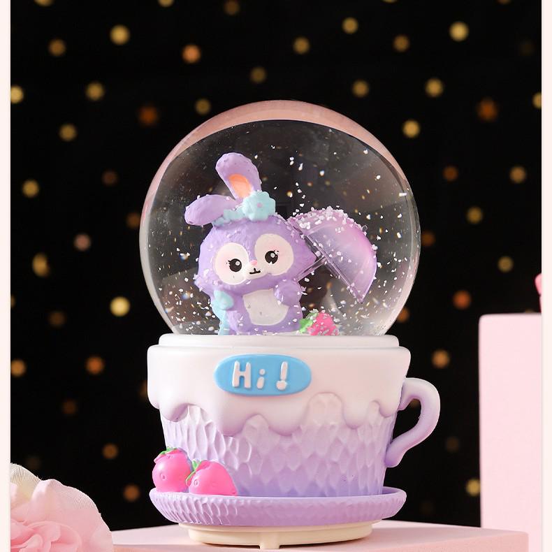 Christmas Fantasy Crystal Ball Music Box - Princess Ornament Gift for Girls' Birthdays