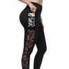 Yogahose neuer heißer Stil Sport Outdoor Neun-Punkt-Hose Gesäß-Spleiß-Netz-Tasche Tights für Damen