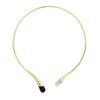 Natural Stone Teardrop Choker Necklace with 18k Gold Plating