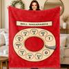 Retro-Telefon-Muster Flanell-Druckdecke geeignet für alle Jahreszeiten geeignet für Wohnzimmer Büro Sofa und Reisen