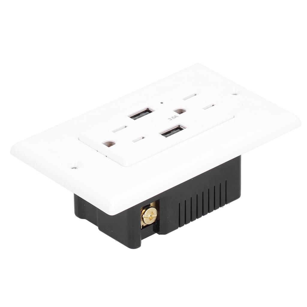 GFCI USB Slim Receptacle Outlet Ground Fault Circuit Interrupter AC125V LDURL15A A+A 3.6A