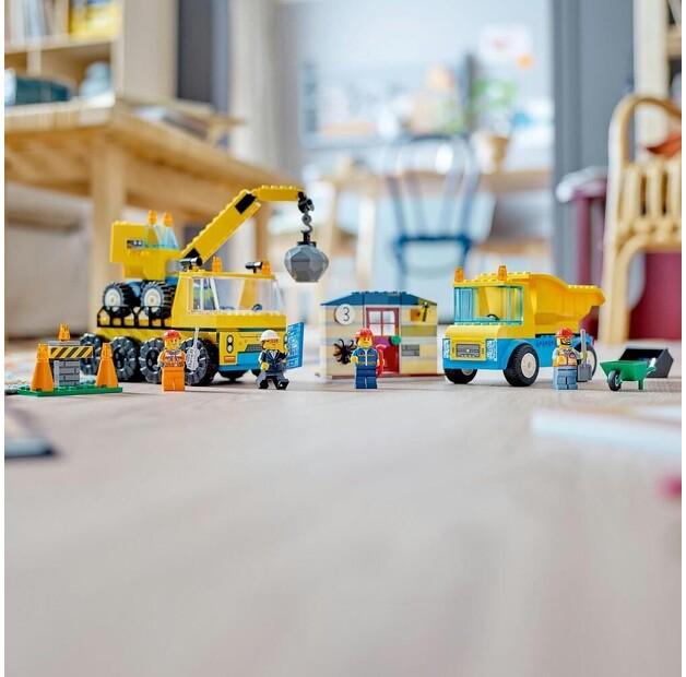 LEGO City 60391 Trucks and Crane with Demolition Ball