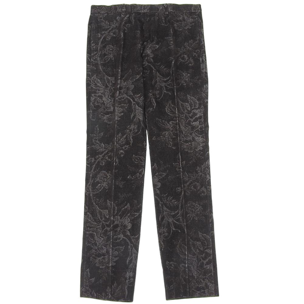 Gucci Botanical Print Cotton Pants, Men's, Charcoal Gray, Size 46, 75KJF2 Bottoms 46 Charcoal grayUsed