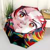 1 Stück Anime-Charakter-Regenschirm für draußen – Automatisches Öffnen/Schließen, tragbares 3-fach faltbares Design, 8-Streben-Eisenrahmen, perfektes Geschenk für Fans, Reisende und mehr
