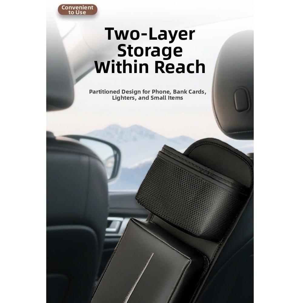 Portable Car Seat Side Storage Bag Tissue Box Auto Seat Box Car Seat Hanging Organizer  Automobile