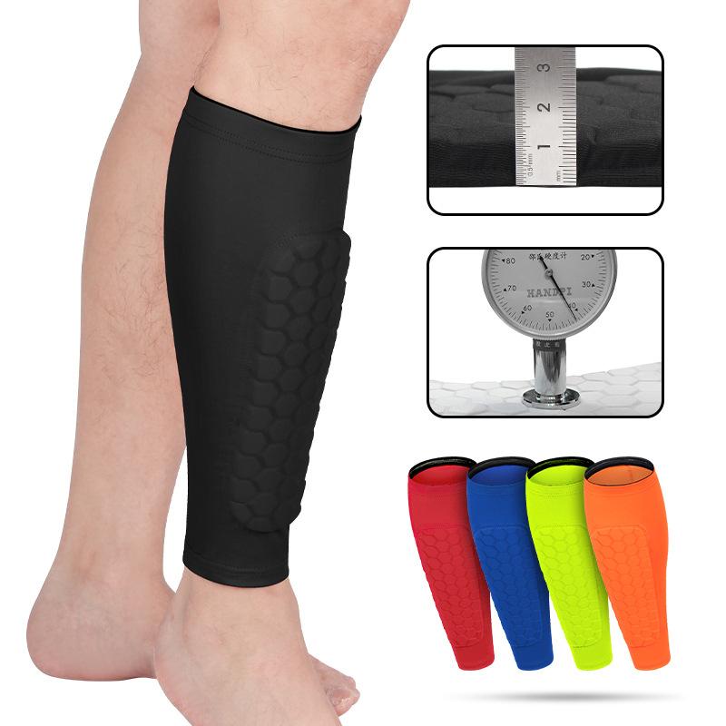 CHOOYOU Soccer Fitness Shin Guards Kids Youth Adult Calf Compression Sleeve Honeycomb Pads Support Shin Splint Baseball Boxing
