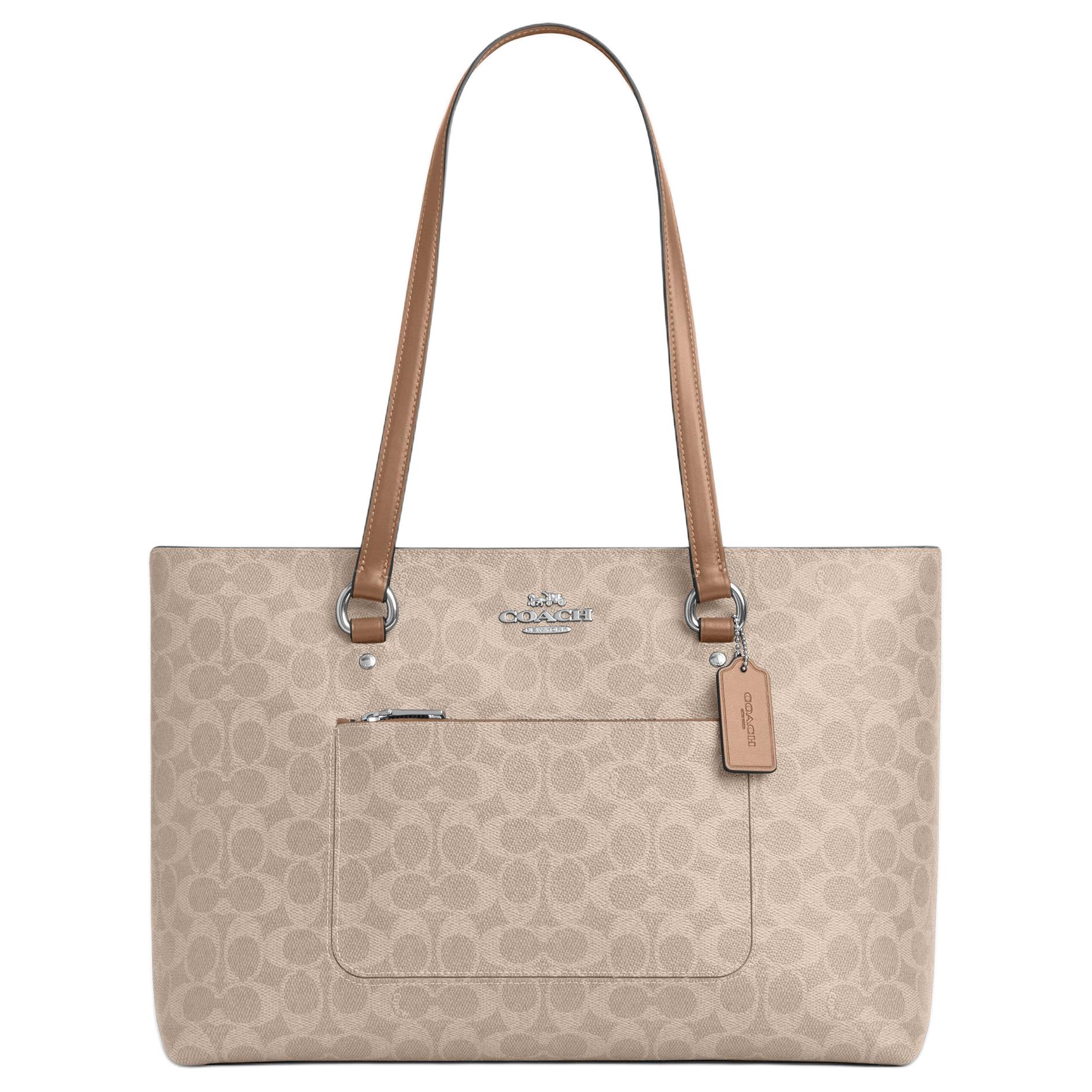 Coach Mini Jamie Camera Bag Women Signature Canvas Crossbody Shoulder Bag CCD69-SVPWH Basic Set (Bag+Dust Bag)