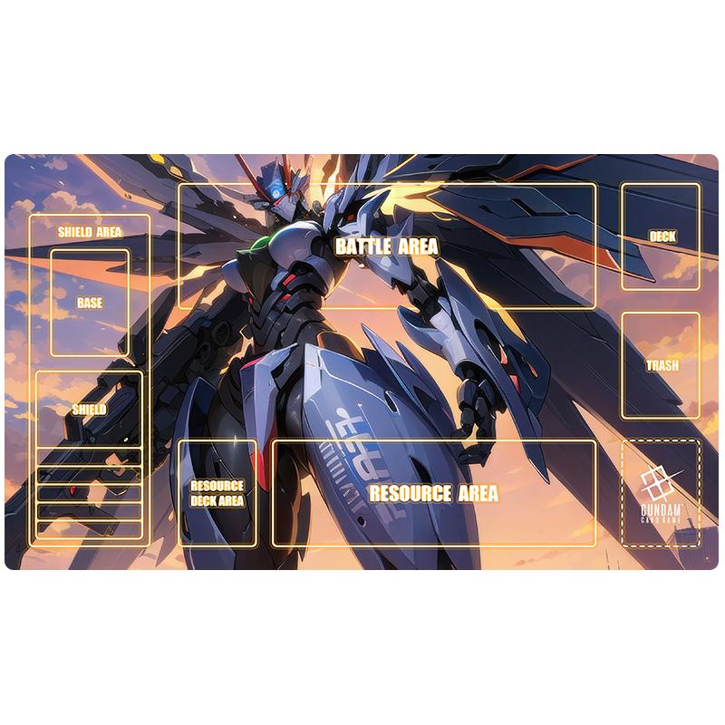 2026 New Gundam GCG Solo Play Mat DIY Anime Card Game Mat Non-Slip Single Player Table Mat Gift for Kids Collectors