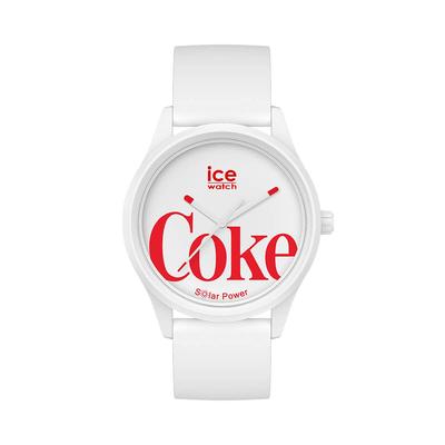Ice Watch Iconic White Medium 018513 Clock Watch Unisex Ice Solar Solar Cell Solar Coca-Cola & [COCA-COLA & ICE-WATCH] Men's