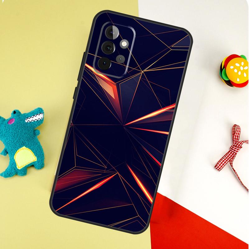 Lines Point Light For Samsung Galaxy A05 A06 A16 A54 A34 A14 A55 A35 A15 A53 A33 A13 A22 A32 A52 Phone Case