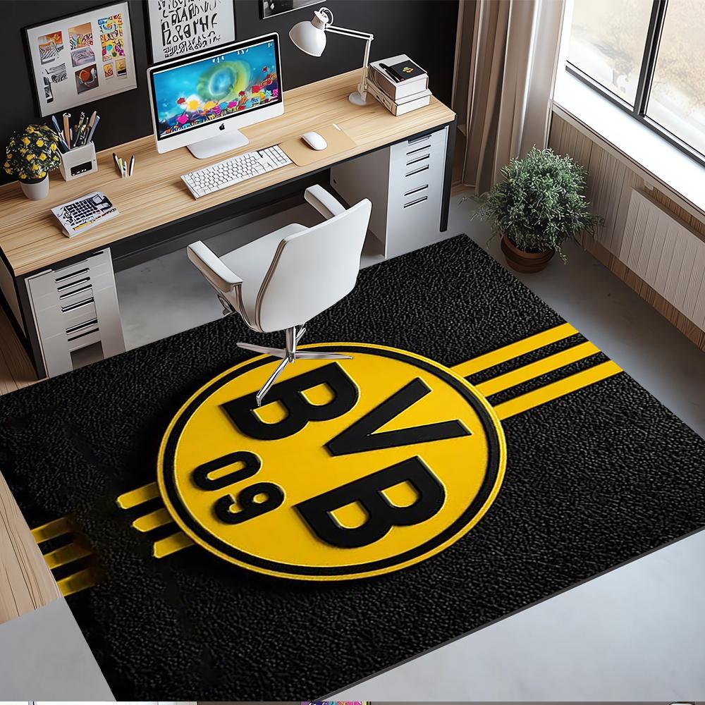 Borussia Dortmund Printed Carpet,Rug,for Office Chair Living Room Bedroom Kitchen Room Decor Gifts.