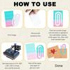 10 Pack Sublimation Blanks Acrylic Paper Clips, 4" x 2" Jumbo Paper Clips Clear for Heat Transfer DIY Design, School Classroom Stationery Office,