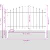 Garden Fence Woerden Gray 170 x 140 cm Powder Coated Steel