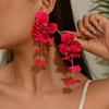 European and American Style Earrings, Chiffon Flower Multi-layer Niche Design Stud Earrings, Versatile High-end Earrings Women