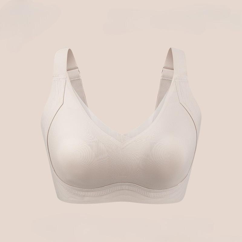 Big Breasts Look Small Nude and Comfortable Bra Seamless No-rims Breast-locking and Fat-locking Underwear