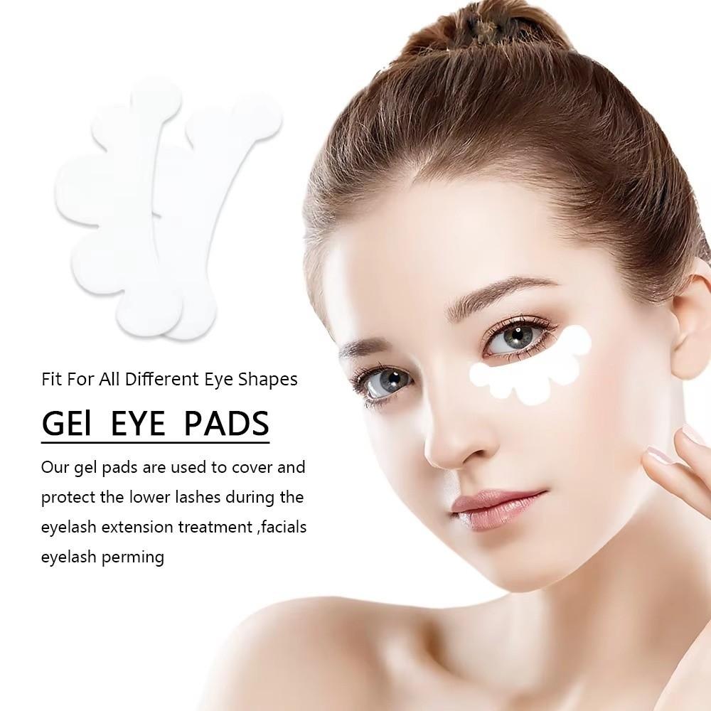 50Pairs Cloud Shape Grafting Eyelash Under Eye Pads White Lash Gel Patches Lash Grafting