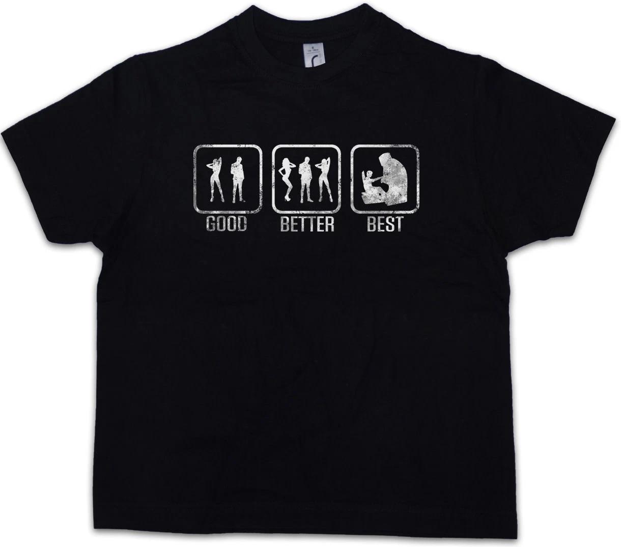 GOOD BETTER BEST Kids Boys kids boys T-Shirt Gamer Games Gaming computer scientist RPG 100