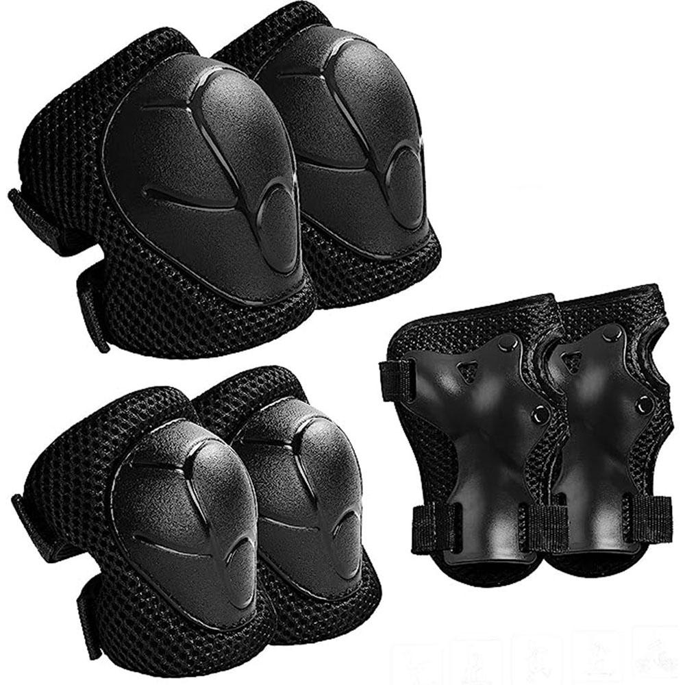 6PCS Kids Protective Gear Set for 3-14 Years, Knee Elbow Pads & Wrist Guards for Skating Cycling Scooter Rollerblading