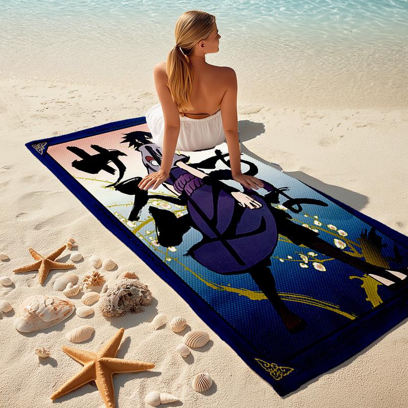 Japanese Anime Cartoon NARUTO Famous Uzumaki Naruto  Beach Towel Outdoor Camping Beach Towel for Vacation Swim Outdoor Pool Absorbent Bath Towel Y14