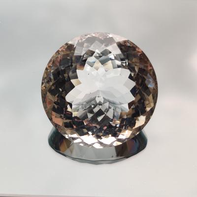 71 Carat Round Cut Beautiful White Glass Stone, Loose Stone, 27 MM Size Round Stone.