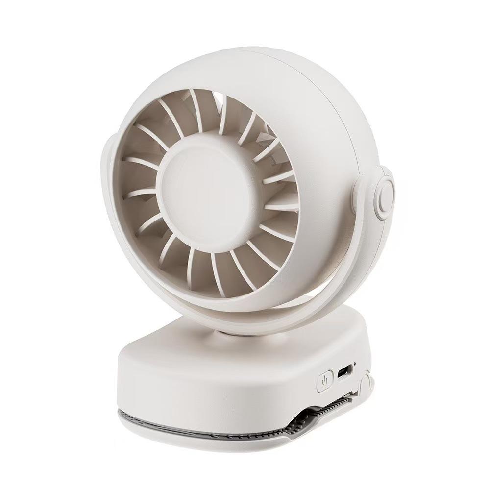 

Multifunctional USB Clip-On Wall & Desktop Fan with Light 92*63*121 mm [1500mAh]