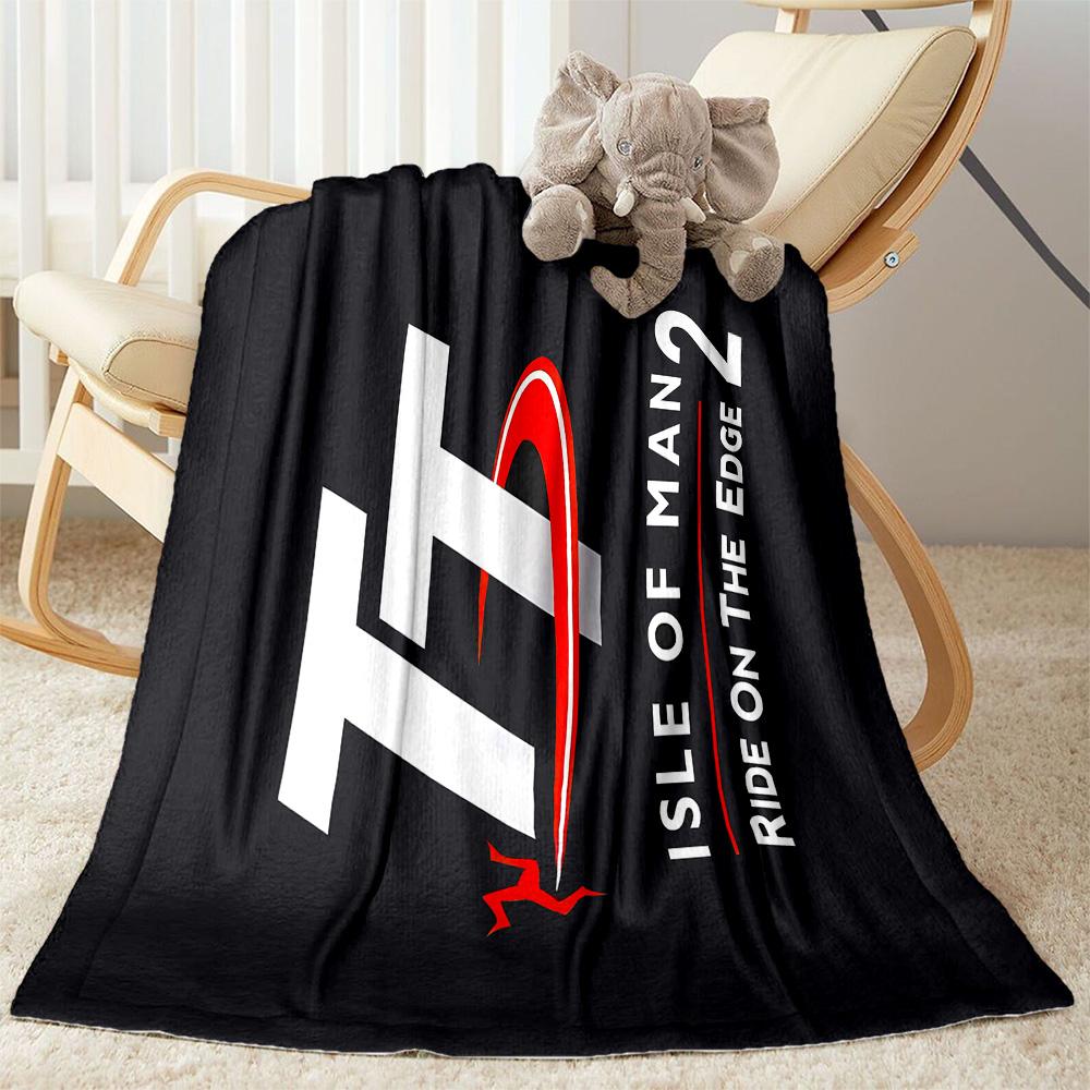 Isle Of Man Tt Race Flannel Blanket-Soft and Suitable for Sofas,Beds,Offices,Travel,All Seasons,Great Gift for Holidays and Birthdays.
