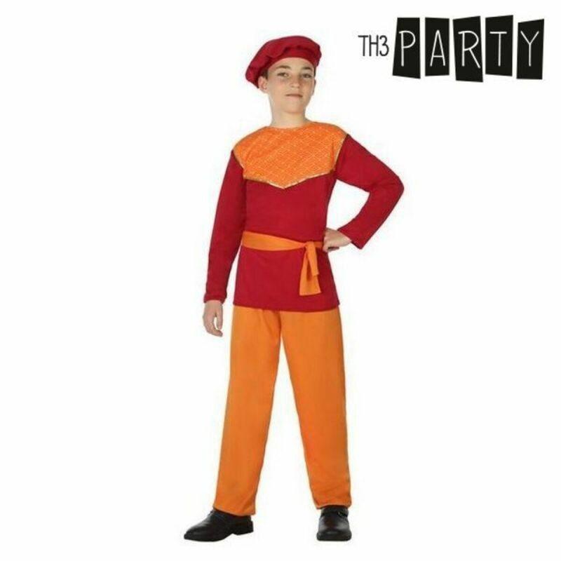Th3 Party-Disfraz para Niños Paje Rojo 4 pcs 7-9 Años