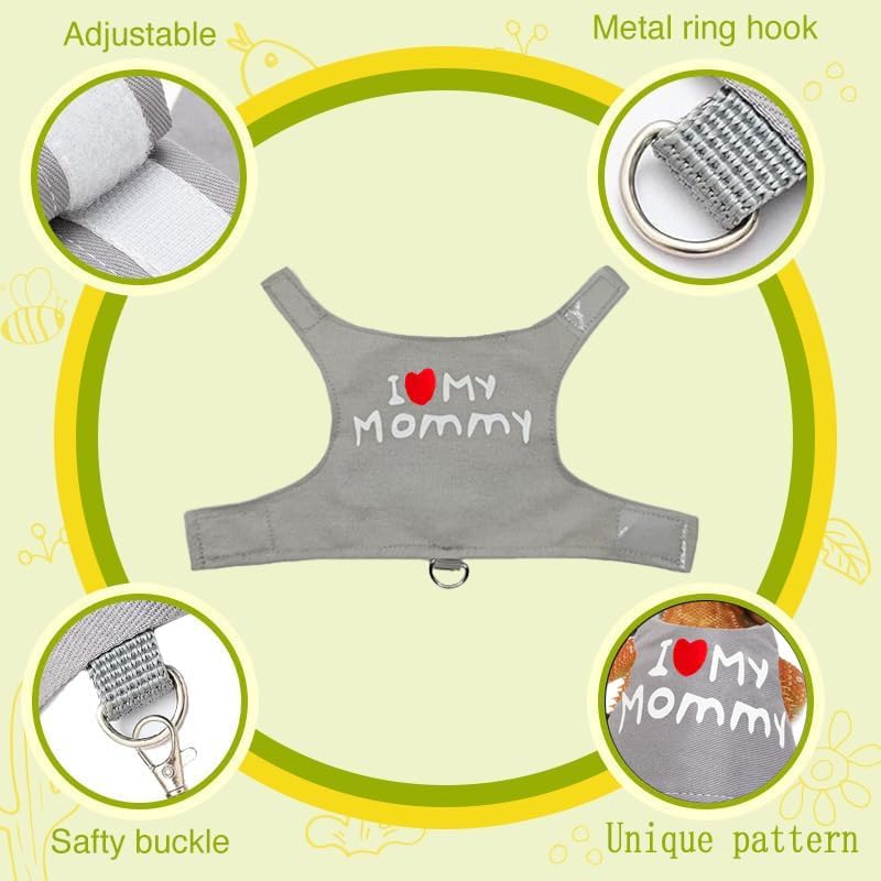 Bearded Dragon Adjustable Clothes Harness with Leash,Bearded Dragon Harness Leash Set for Lizards,Chameleon, Traction Rope Walking Leash Reptile