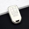 5/6 Buttons TPU Car Key Case Cover for Honda Civic Accord CRV Pilot Odyssey Ridgeline Passport Soft Key Bag Protector Keychain