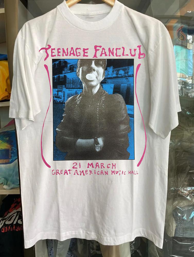 Teenage Fanclub Great American Music Hall Футболка Хлопковая Полный Размер GE515 Унисекс Футболка M