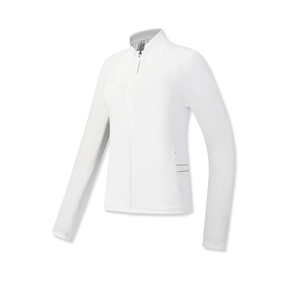 Fila Golf Series Simple Sports Golf Versatile Comfortable Slim Knit Jacket Women Jacket Jade-White A11W625502FWT