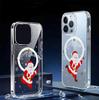 Santa Claus Heart Magnetic Case for iPhone 15/16/17 Pro Max - Full Transparent Coverage