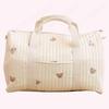 Baby Diaper Bag Embroidered Nappy Organizer Messenger Bag Cute Cartoon Shoulder Bag with Zipper Luggage Tote Bag for Travel