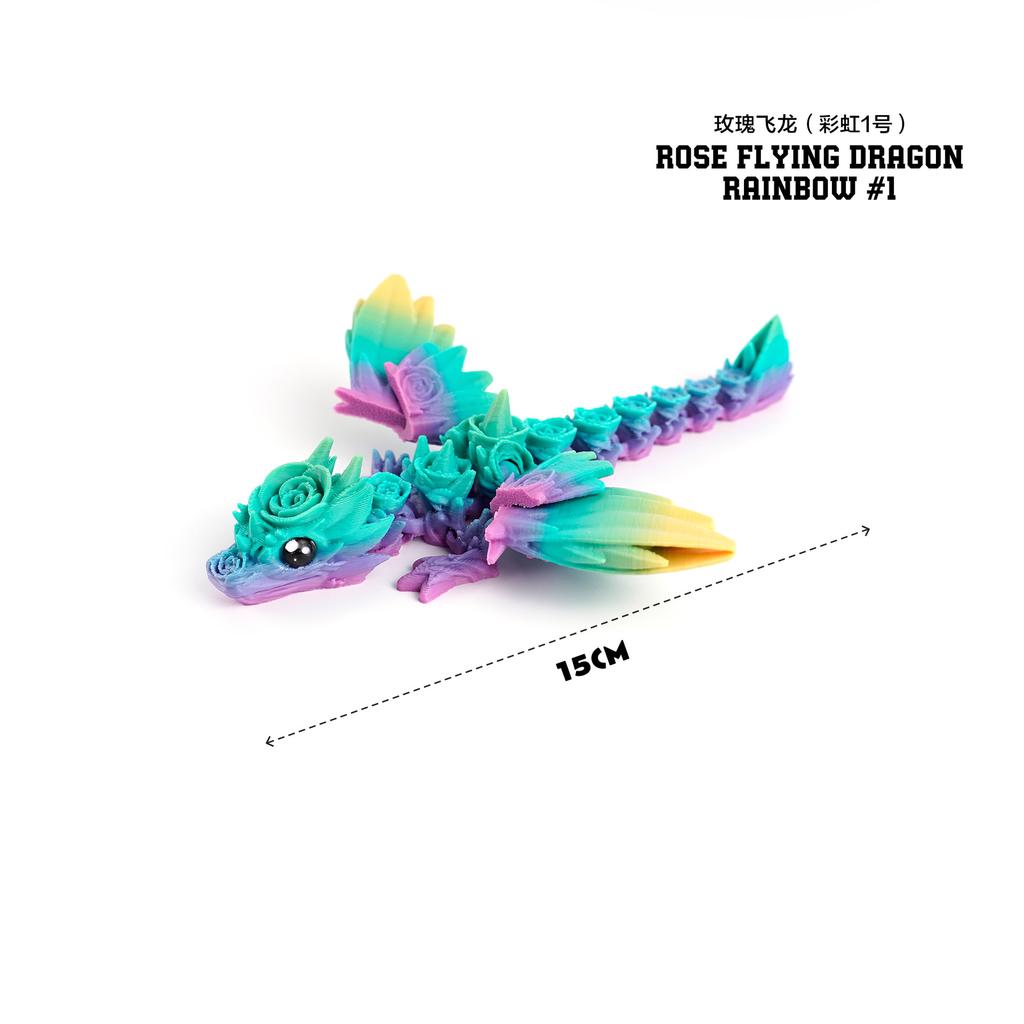 3D Printed Dragon Toys Colorful 3D Flexible Articulated Dragon Toy for Home Desk Decoration Stress Relief Toy for Kids & Adult