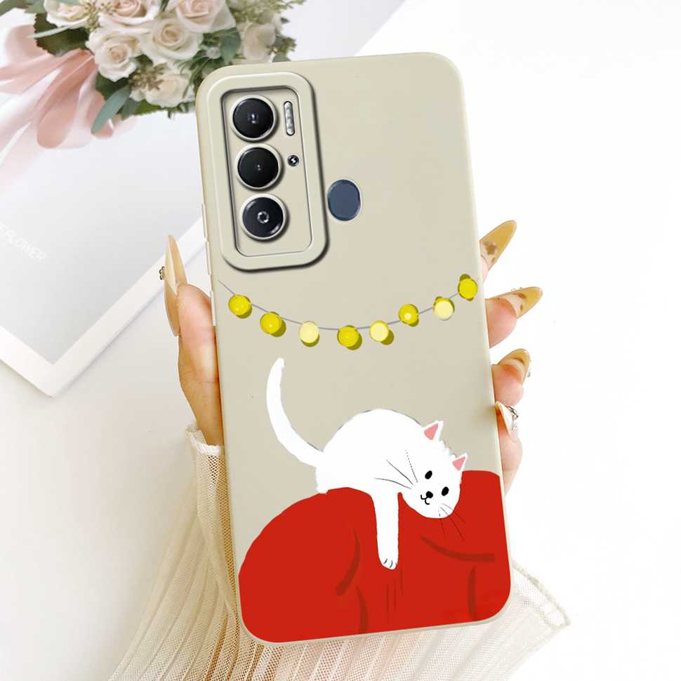 For Tecno Pova Neo Case LE6 LE6h Silicone Luxury Cute Love Rabbit Funny Back Cover For Tecno PovaNeo Phone Case Bumper