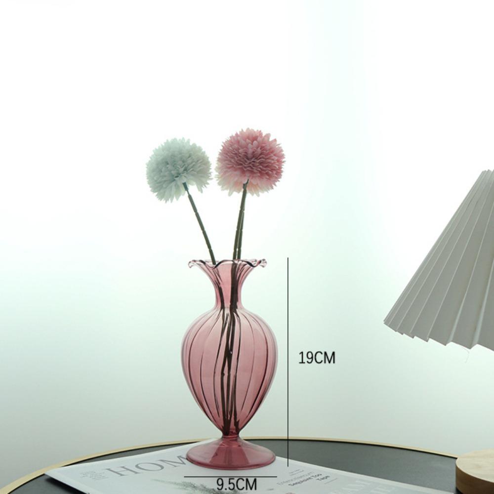 Einfache Glas Blumenvase Hydroponik Flasche für Schreibtisch Blumenarrangement für Wohnzimmer Heim Büro Dekoration