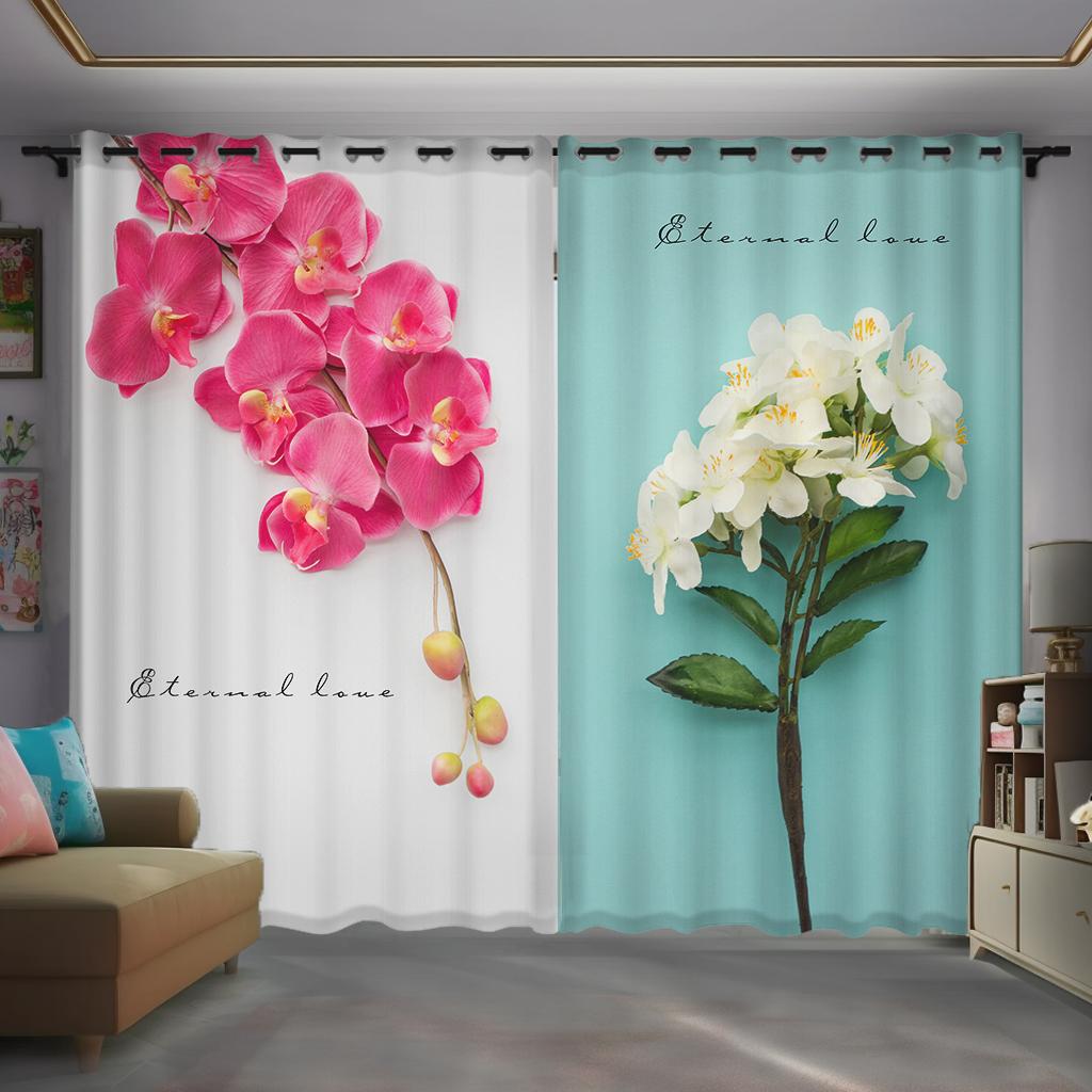 Nordic Tropical Green Plant Banana Leaf Custom Curtain Balcony Bedroom Bay Window Living Room Decor Grommet Top Rod Pocket Hook