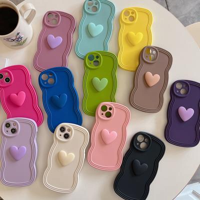 Japanese and Korean INS Style Niche Simple Heart Suitable for iPhone 16 Pro Max Phone Case Apple 17 New Model 14/15