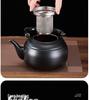 Thickened Stainless Steel Black Classical Teapot for Restaurant and Hotel, Induction-Compatible, Small Tea Art Kettle.
